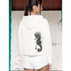 Sweat Bio Ample Capuche l'Hippocampe