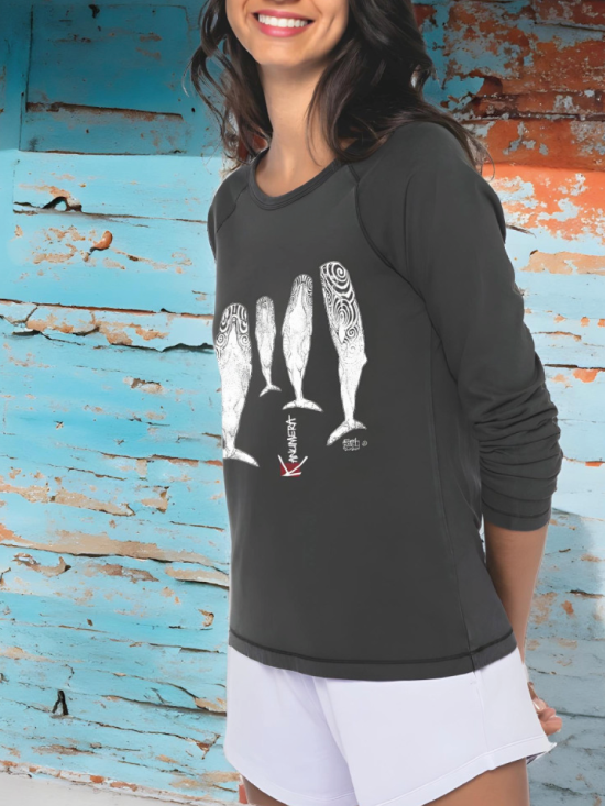 T-shirt Délavé manches longues Femme le sommeil des Cachalots