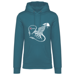 Sweat-shirt bio capuche Le Calamar