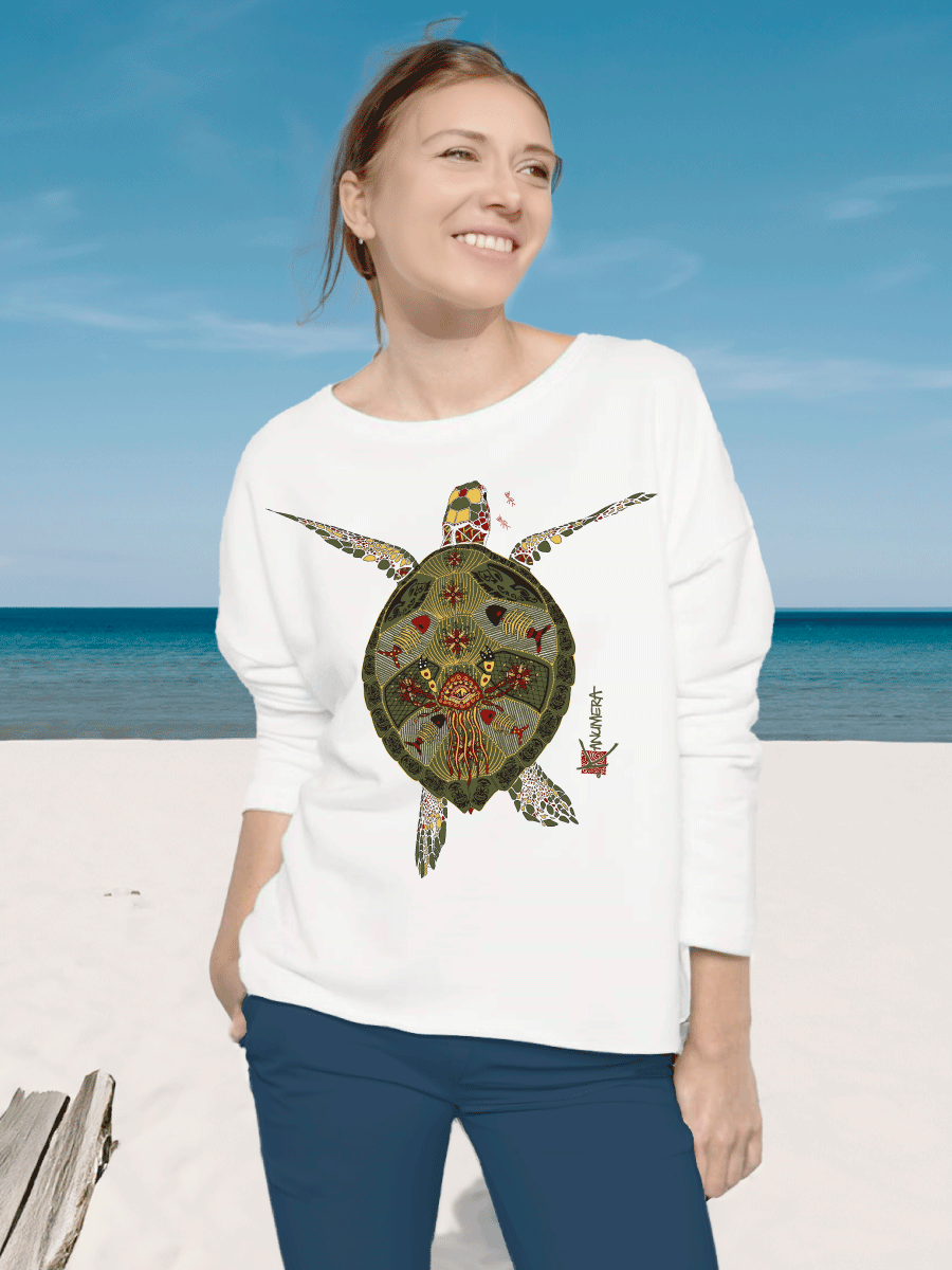 Turtle Ladies' oversized sweatshirt