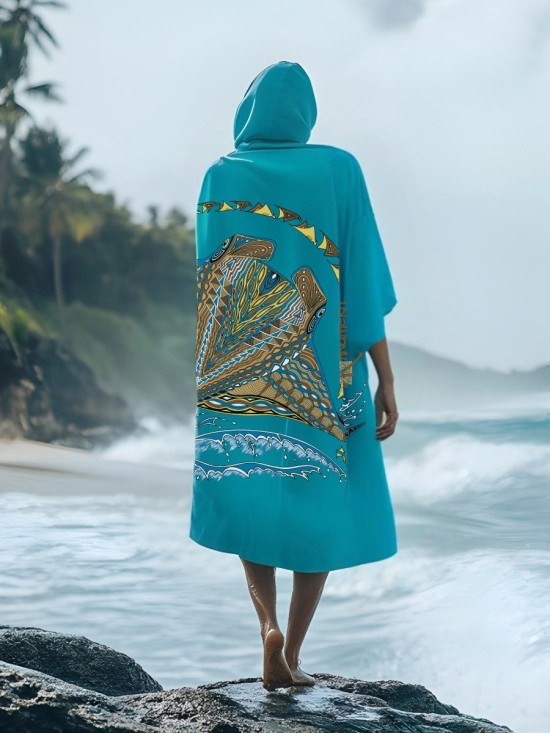 Manta Rays Microfibre Poncho (Big Size)