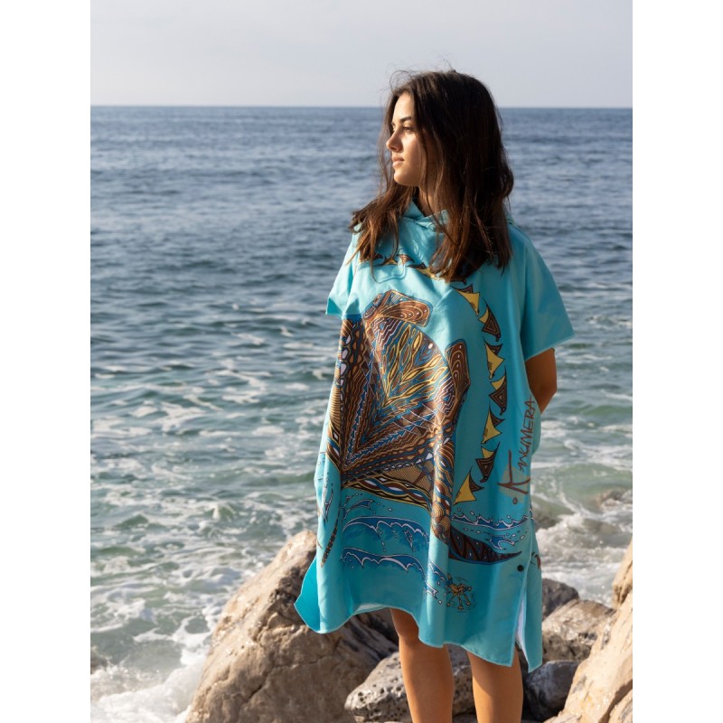 Poncho Microfibre Moyen Modèle Origine les Raies