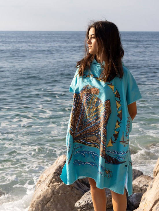 Poncho Microfibre Moyen Modèle Origine les Raies
