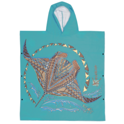 Manta rays Microfibre Poncho (Middle Size)