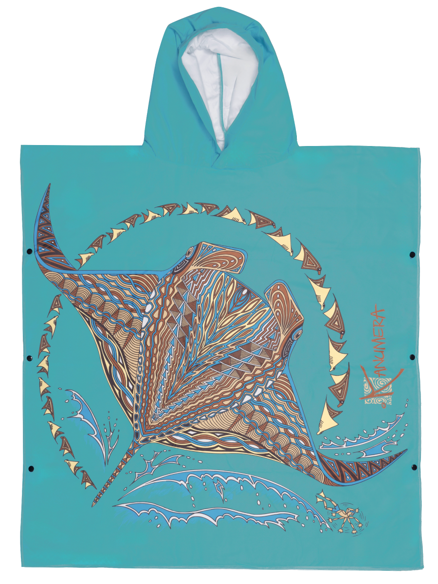 Manta rays Microfibre Poncho (Middle Size)
