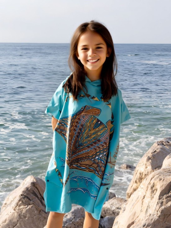 Poncho Microfibre Petit modèle Origine Les Raies
