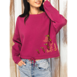 Seahorses Oversized Crop Sweat-shirt