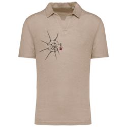 Shellfish Men's linen polo shirt