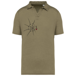 Shellfish Men's linen polo shirt