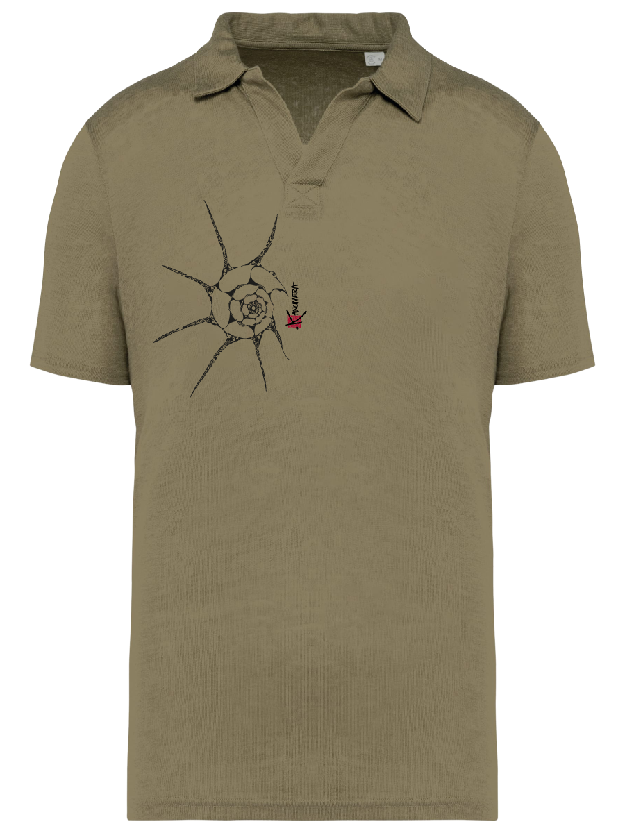 Shellfish Men's linen polo shirt
