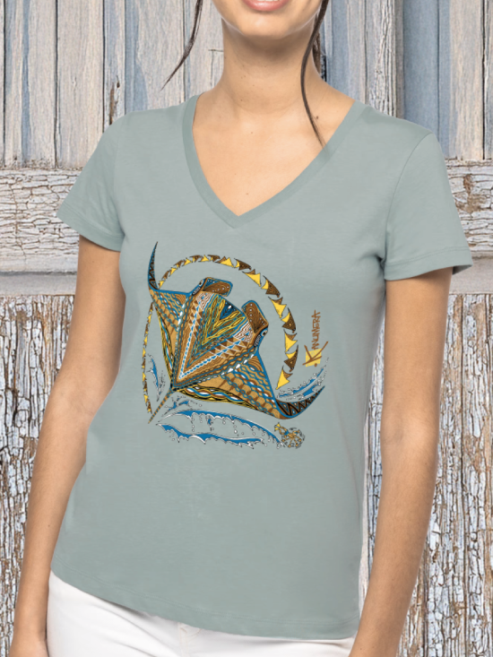 Rays V Neck Organic Ladies T-shirt