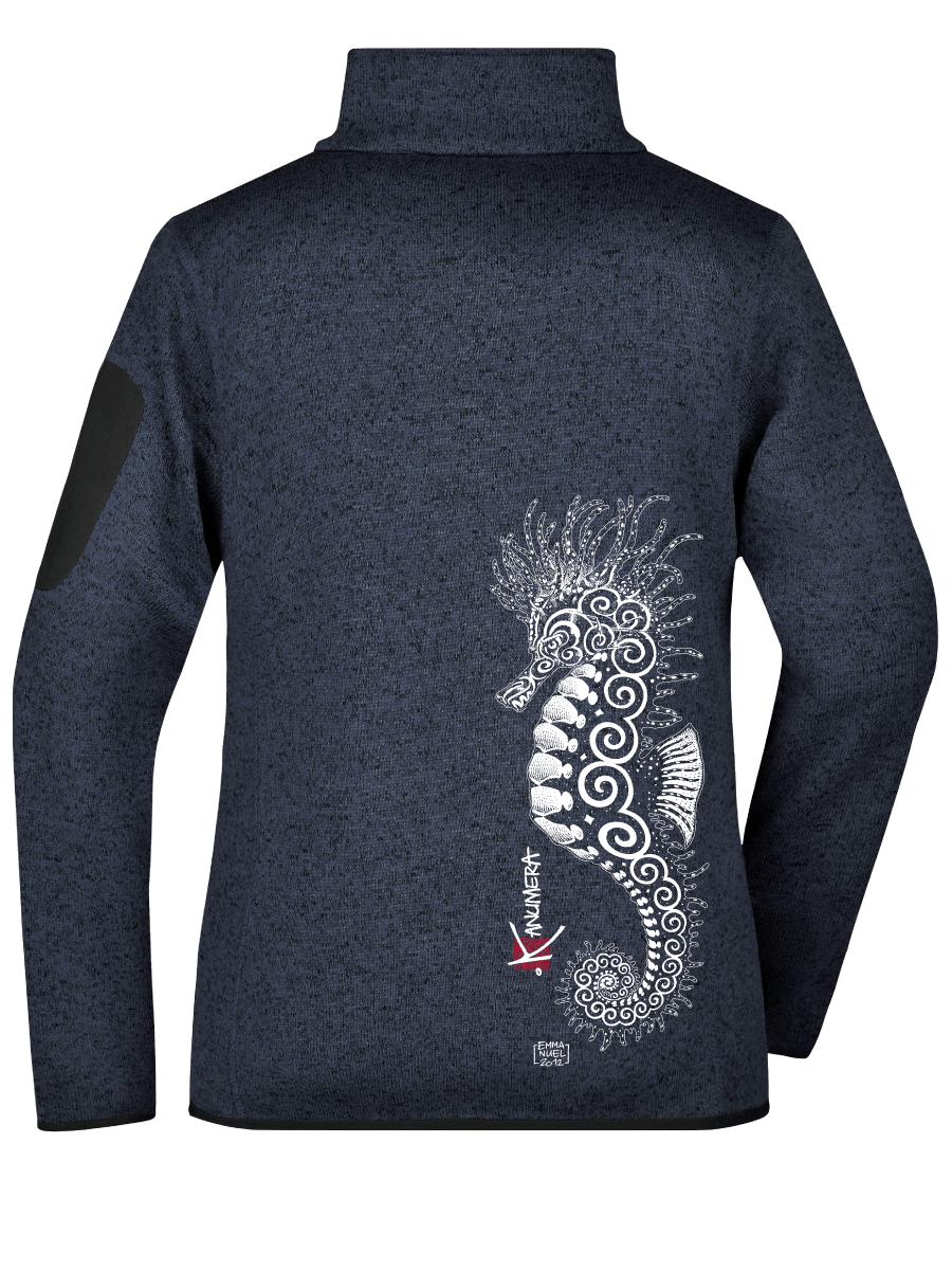 Veste Femme en Polaire tricoté L'Hippocampe Tatoo