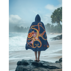 Poncho Microfibre Grand Modèle La pieuvre