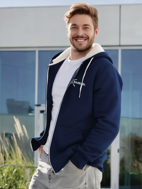 Veste à capuche doublée Sherpa Les Raies