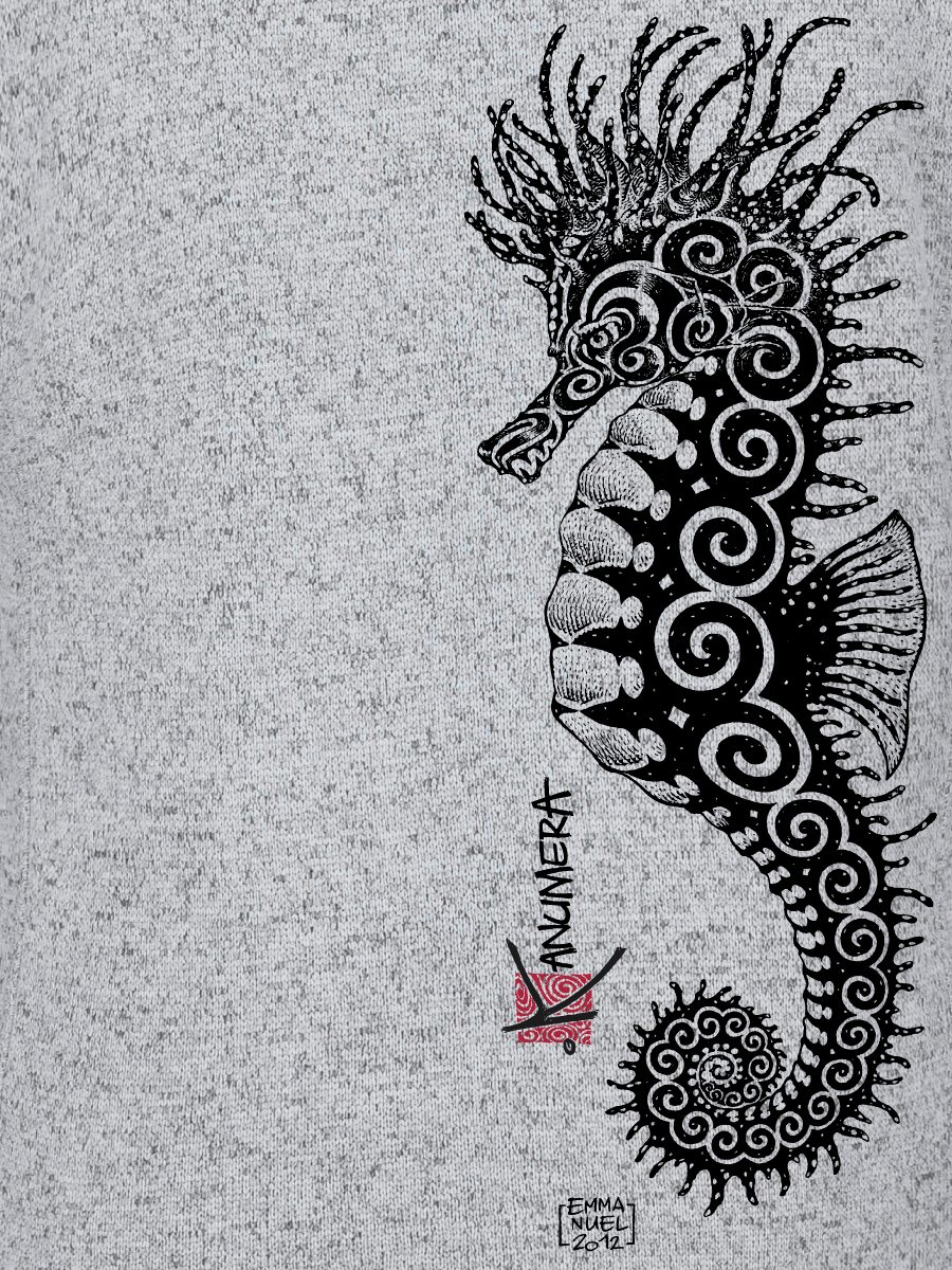 Veste Femme en Polaire tricoté L'Hippocampe Tatoo