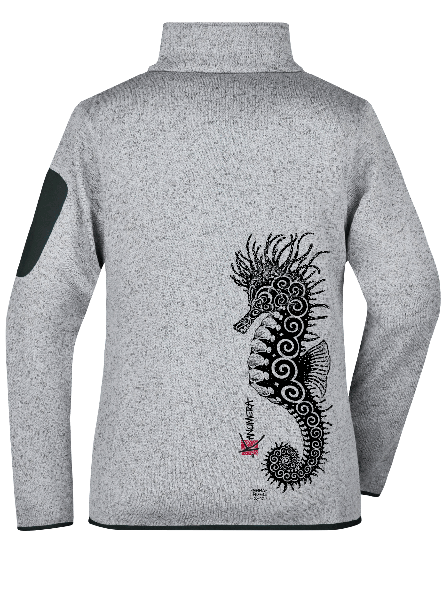 Veste Femme en Polaire tricoté L'Hippocampe Tatoo