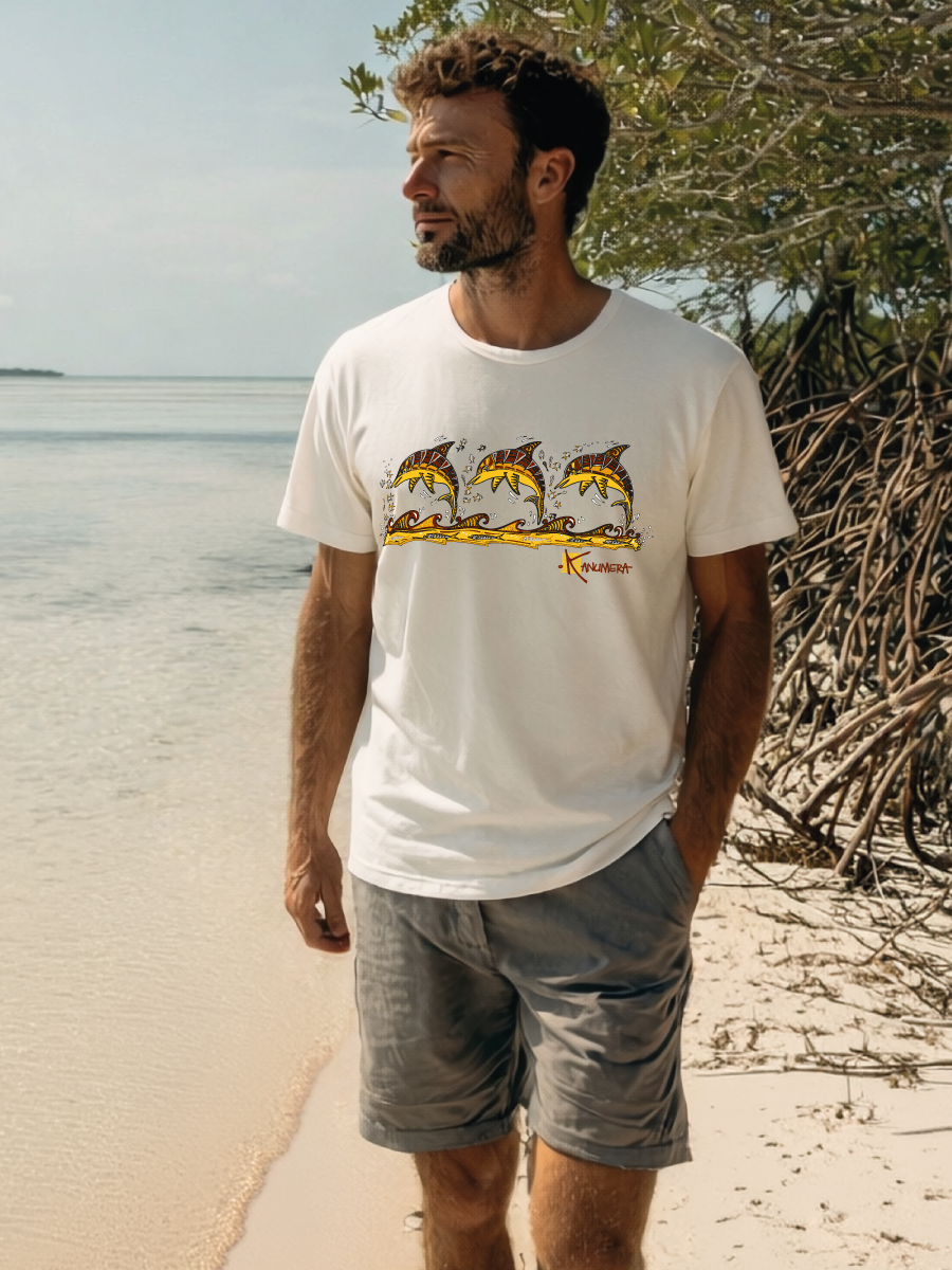 3 Dolphins Adult T-shirt