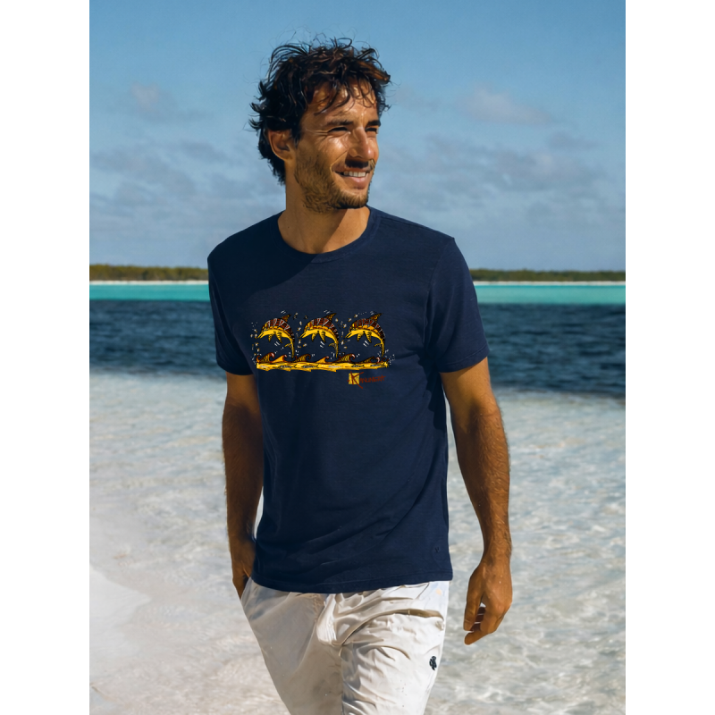 3 Dolphins Adult T-shirt