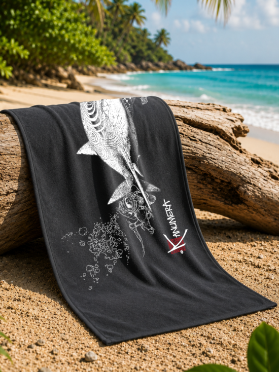 Serviette Microfibre Le Requin et le Plongeur