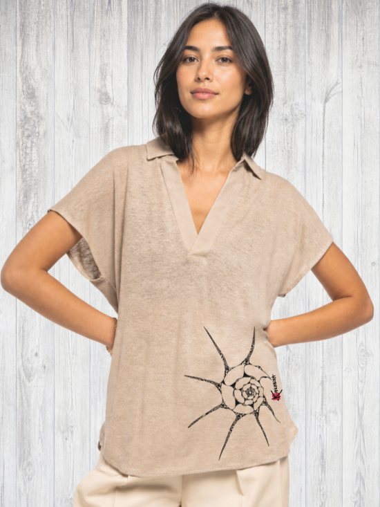 Polo en Lin Femme Le Coquillage