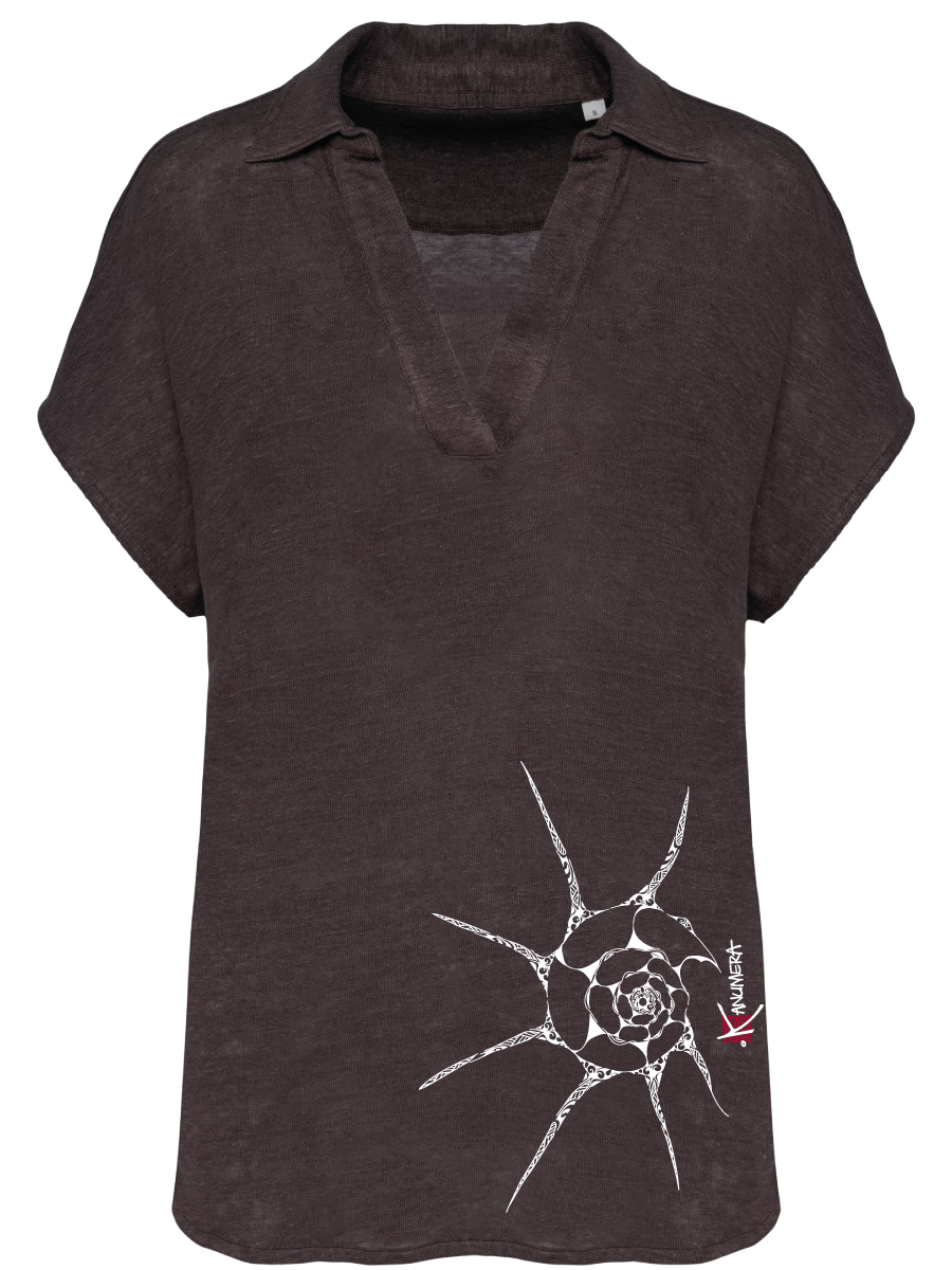 Shellfish Ladie's linen polo shirt