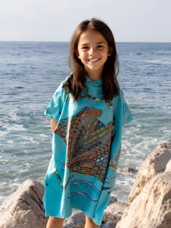 Manta Rays Microfibre Poncho (Small Size)