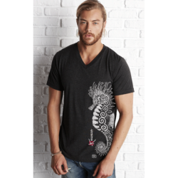 T-shirt col V L'Hippocampe Tatoo