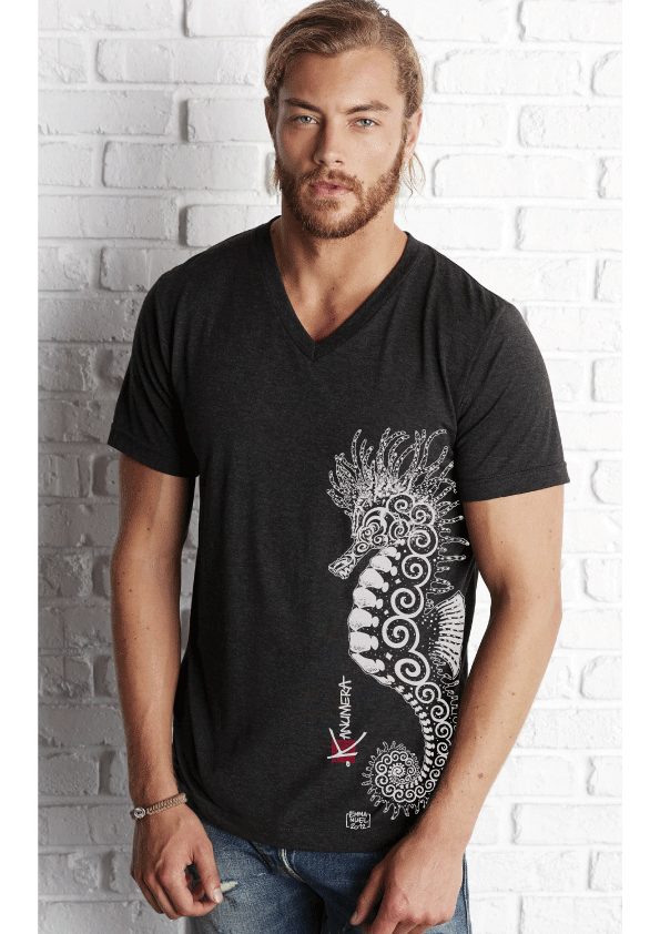 T-shirt col V L'Hippocampe Tatoo