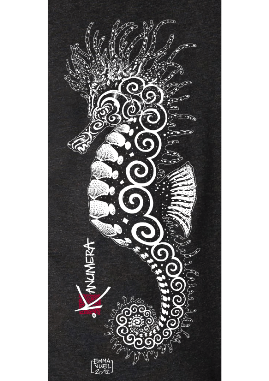 T-shirt col V L'Hippocampe Tatoo