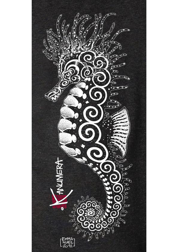 T-shirt col V L'Hippocampe Tatoo