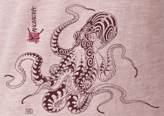Octopus Ladies Vintage T-shirt