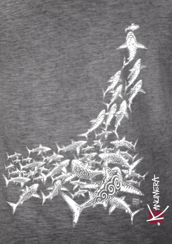 T-shirt délavé L'Attaque des Requins