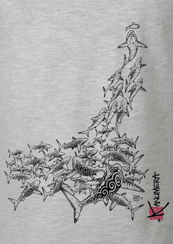 T-shirt délavé L'Attaque des Requins