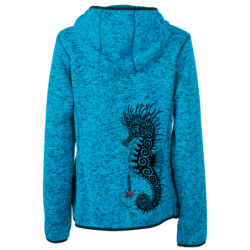 Veste à Capuche Femme en Polaire tricoté L'Hippocampe Tatoo