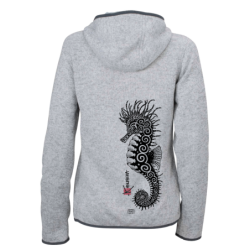 Veste à Capuche Femme en Polaire tricoté L'Hippocampe Tatoo