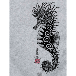 Veste à Capuche Femme en Polaire tricoté L'Hippocampe Tatoo