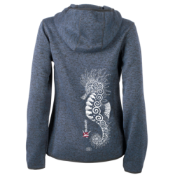 Veste à Capuche Femme en Polaire tricoté L'Hippocampe Tatoo