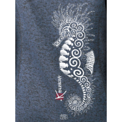 Veste à Capuche Femme en Polaire tricoté L'Hippocampe Tatoo
