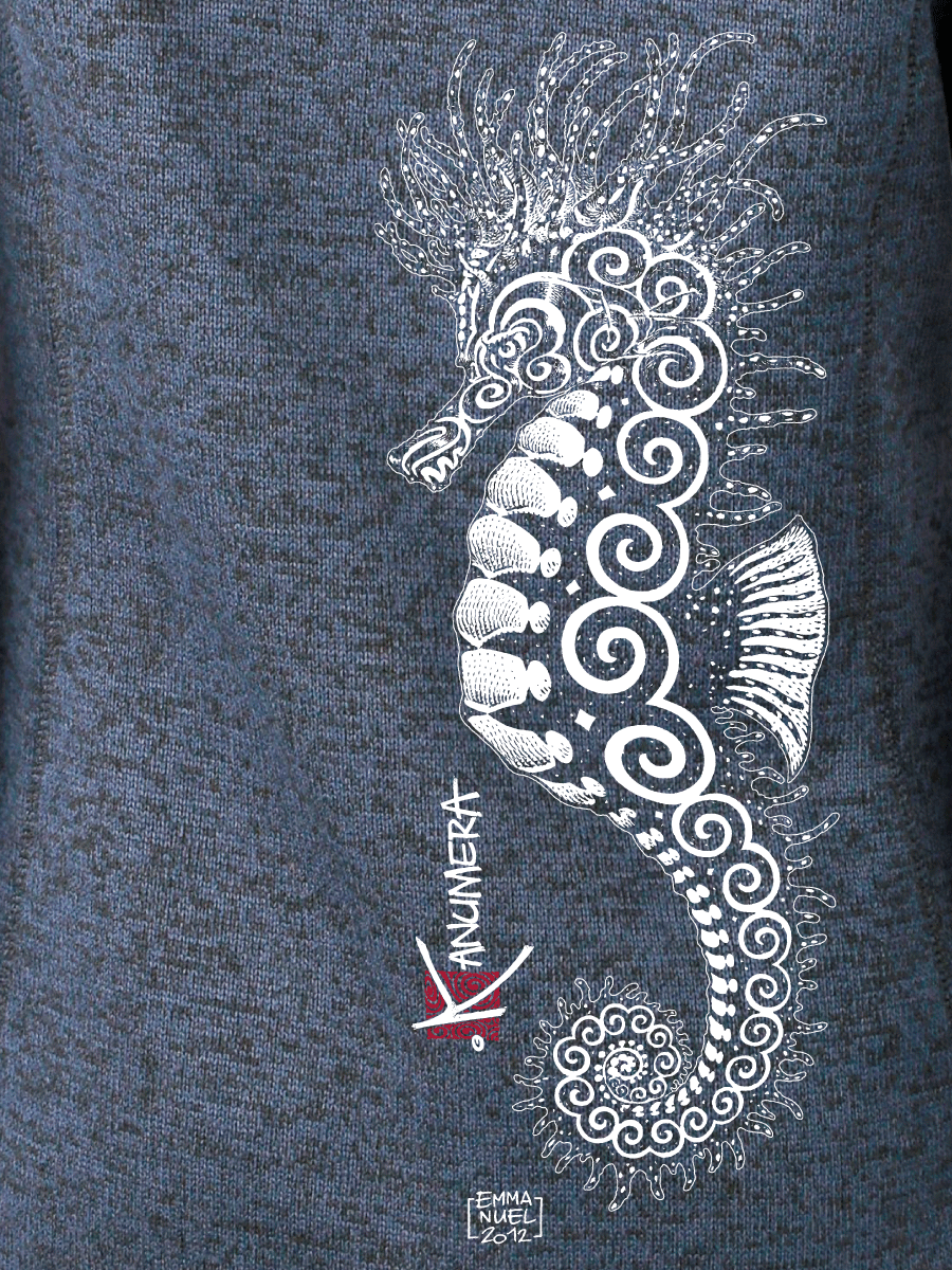 Veste à Capuche Femme en Polaire tricoté L'Hippocampe Tatoo