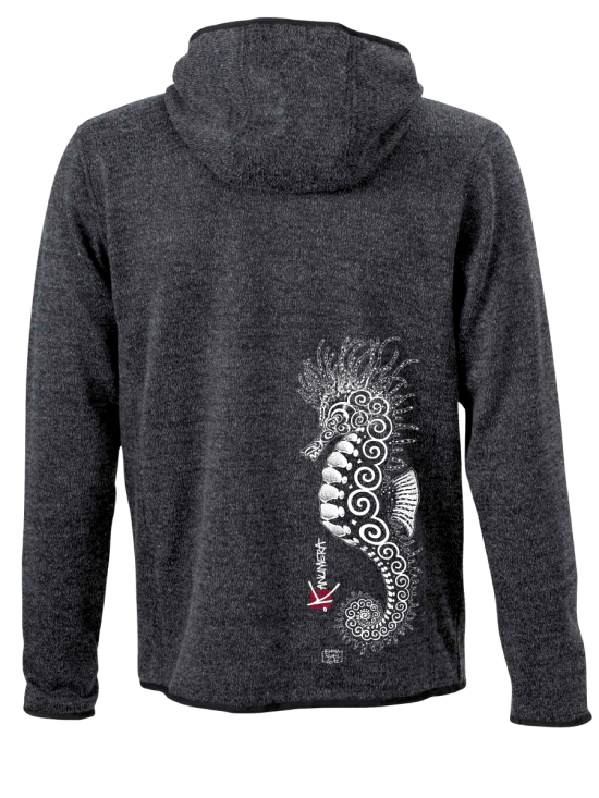Veste à Capuche en Polaire tricoté L'Hippocampe Tatoo