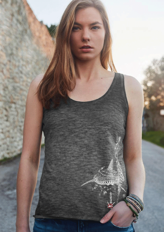 Débardeur délavé Femme Le Requin Baleine