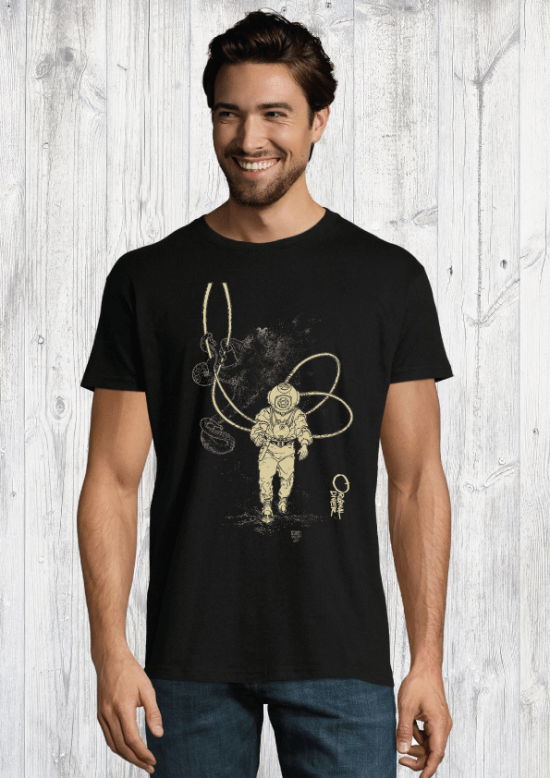 T-shirt Bio La Pieuvre et Le Scaphandrier