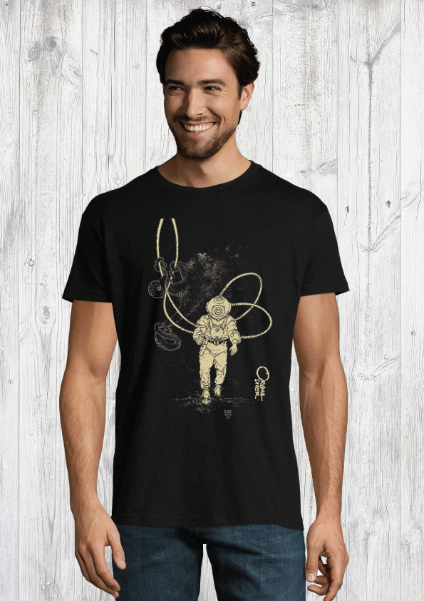 T-shirt Bio La Pieuvre et Le Scaphandrier