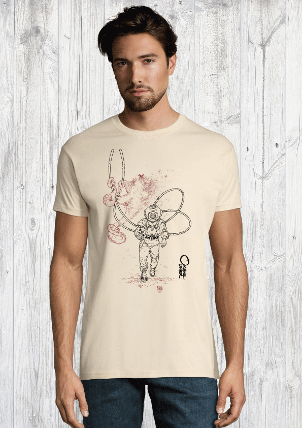 T-shirt Bio La Pieuvre et Le Scaphandrier