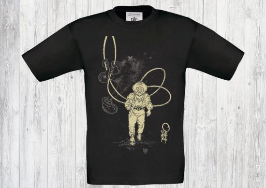 T-shirt Enfant La Pieuvre et le Scaphandrier