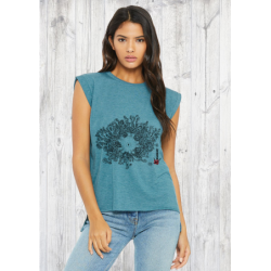 T-shirt Fluide à manches roulottées Le Gorgonocéphale