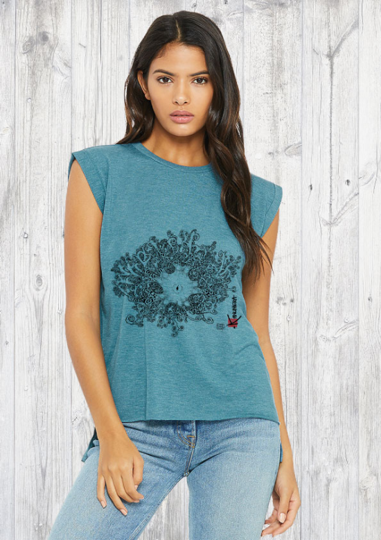 Gorgonocephale Ladies' flowy rolled-cuff T-shirt