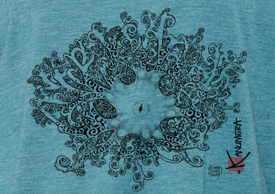 T-shirt Fluide à manches roulottées Le Gorgonocéphale