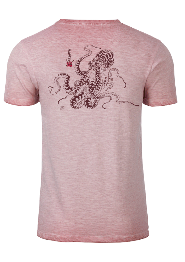 T-shirt délavé La Pieuvre Tatoo