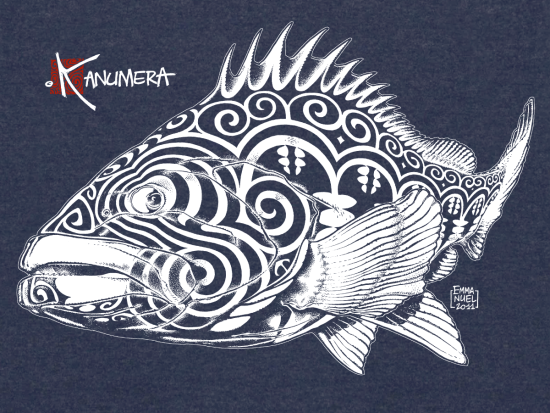 T-shirt Col V Le Mérou tatoo